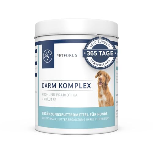 PetFokus Darm Komplex für Hunde - Unterstützung der Verdauung, entzündungshemmend, Gelenkgesundheit...