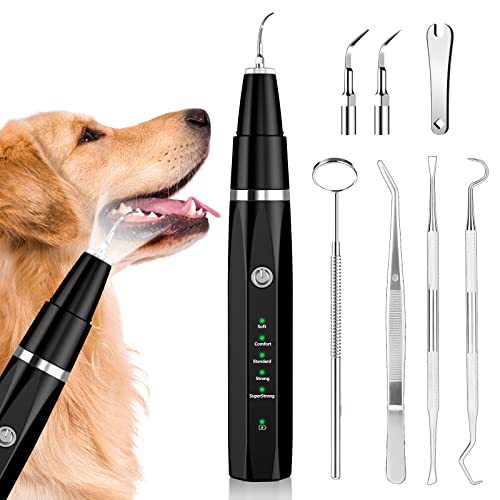 Ni-SHEN Hundezahnreinigungsset, Ultraschall-Zahnreiniger für Haustiere, Zahnpflege für Hunde und Katzen...