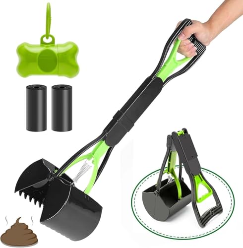 VIDSTW 45Cm Hundekotsammler Faltbar Hundekotschaufel mit 40 Kotbeutel für Hunde Kotschaufel Hund mit...