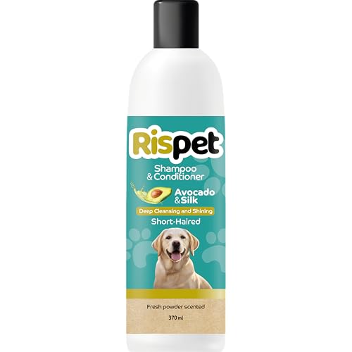RISPET Shampoo und Spülung, Avocado und Seide, Wasch- und Desinfektionsmittel für Hunde und kurzhaarige...