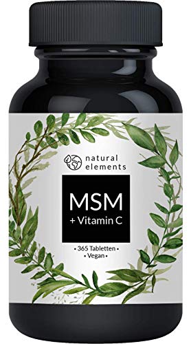 MSM 2000mg mit natürlichem Vitamin C - 365 Tabletten - Laborgeprüft, hochdosiert, vegan