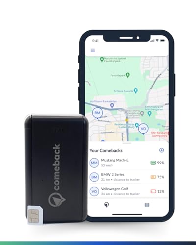Comeback GPS-Tracker ohne ABO inkl SIM, magnetische Befestigung, Tracking in der gesamten EU, inkl....