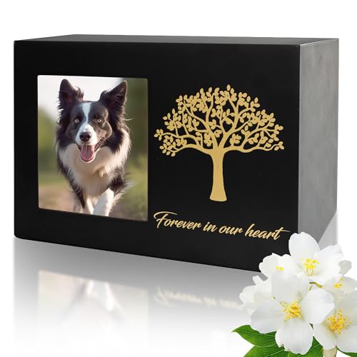 DiDiBirDi Haustierurnen für Hund oder Katze, personalisierter Bilderrahmen und Baum des Lebens, Asche...