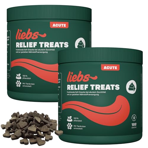 liebs Soft Treats Relief 100% pflanzlich | Verdauung & Magen Snack Hunde | Anti Blähungen & Gegen...