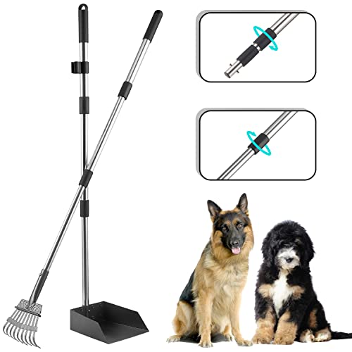 Bamda Hundekotschaufel, Teleskopische Schaufel für Hundekot mit Verstellbarem Langem Griff, Kotschaufel...