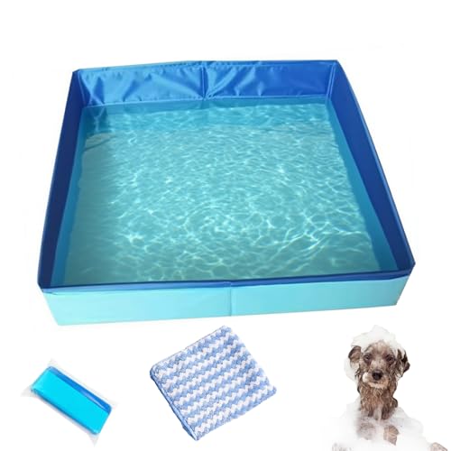 Hundepool Klein,Faltbares Hundebad,Faltbarer Planschbecken,Schwimmbecken Für Hunde, Planschbecken Für...