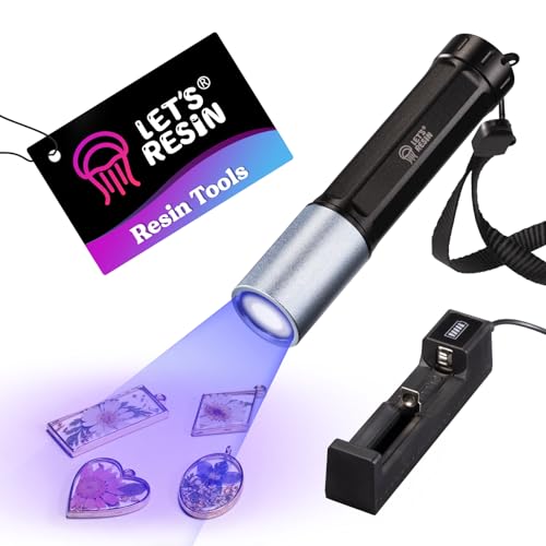 LET'S RESIN UV-Licht für Harzhärtung, tragbare Mini-365-nm-UV-Taschenlampe, Schwarzlicht, schnell...
