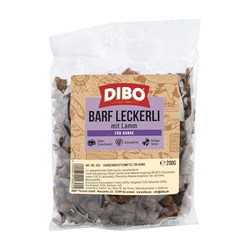 Dibo Barf Leckerli, 200g Pferd, Wild, Strauß, Lamm, Ente Hundesnack klein und praktisch Trainings...