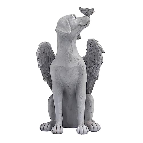 FakeFace Hunde Engel Gedenkstatue, Hautier Grabstein Denkmal Grab Marker Tribut Statue, Garten Deko...