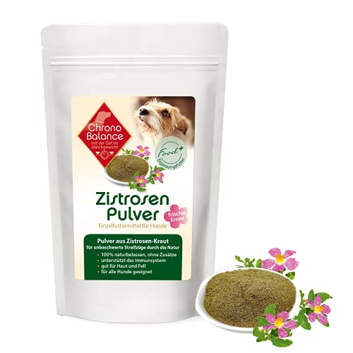 ChronoBalance® Zistrosenpulver für Hunde (250g), aus 100% Zistrosenkraut, Vitamin Pulver und...