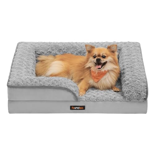 Feandrea Orthopädisches Hundebett für kleine Hunde, wasserdichtes Hundesofa mit abnehmbarem...
