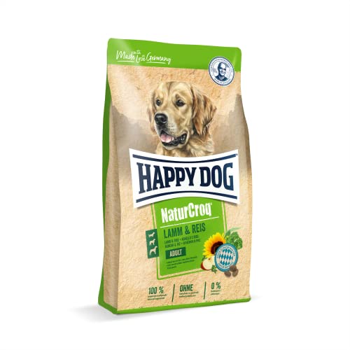 Happy Dog 60526 – NaturCroq Lamm & Reis – Trockenfutter mit heimischen Kräutern für ausgewachsene...
