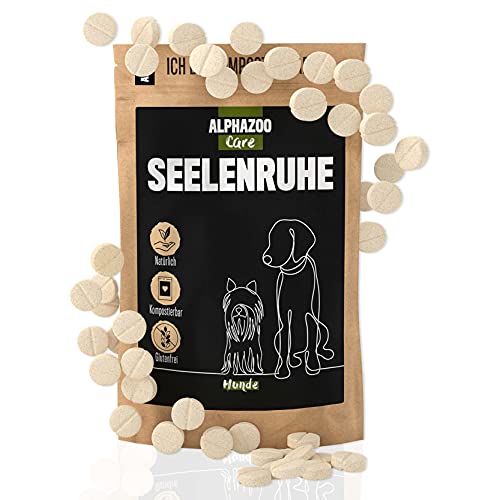 alphazoo Seelenruhe I Natürliche Beruhigungsmittel für Hunde I 120 x Tabletten mit Hanföl und Baldrian...