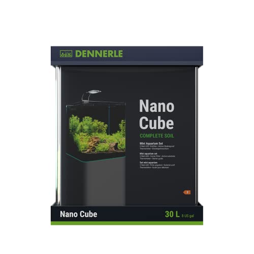 Dennerle Nano Cube Complete Soil, 30 L - Mini Aquarium mit Abgerundeter Frontscheibe