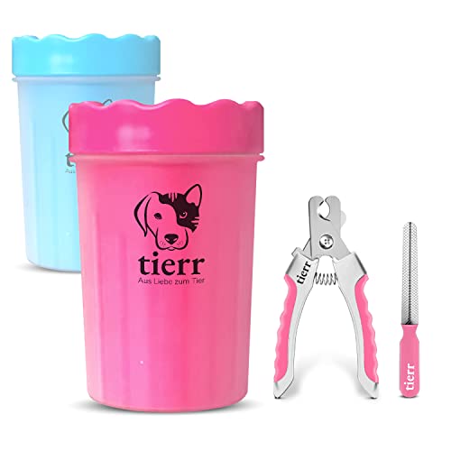 tierr® Pfotenreiniger für Hunde | Entfernt Schmutz von Hundepfoten | Gründliche Reinigung mit weicher...
