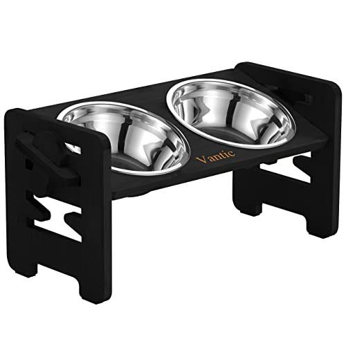 Vantic Hundenapf erhöht mit Ständer, Hundebar höhenverstellbar Futternapf für kleine Hunde und...