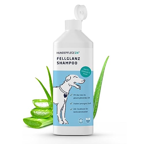 HUNDEPFLEGE24 Hundeshampoo Fellglanz & Hunde Conditioner 500ml - Für gesundes glänzendes Fell & bessere...