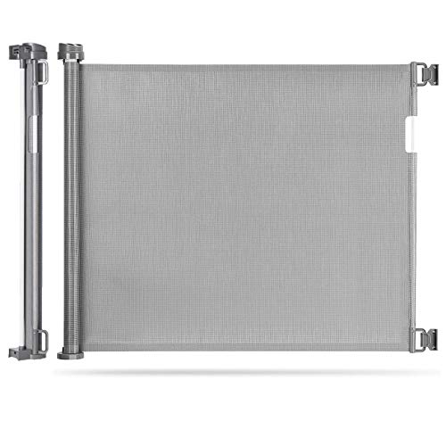 MAYKI 180cm Treppenschutzgitter ausziehbar Babygitter,Türschutzgitter Roll einhand-bedienung Türgitter,...