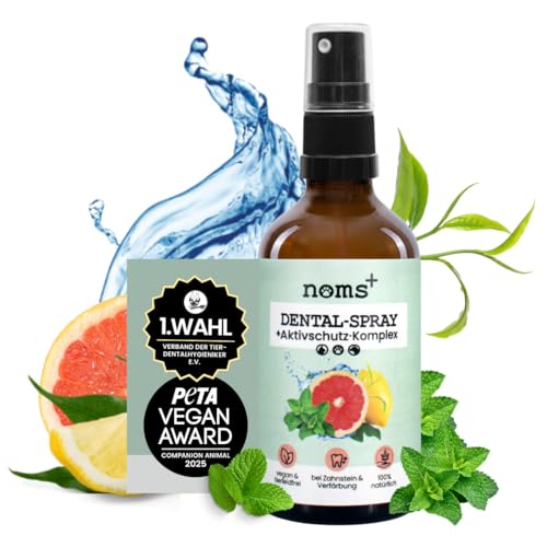 noms+ Dental-Spray für Hunde & Katzen [Jahresvorrat] Spray entfernt Zahnbelag 100% natürlich, gegen...