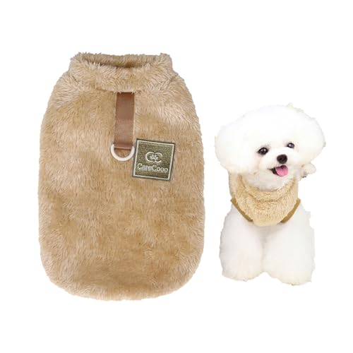 CareCooo Hundepullover Kleine Hunde Braun - Weich, Warm, Langlebig, Leicht Anziehbar & Waschbar (Braun,...