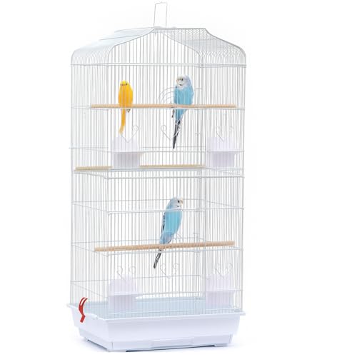 Großer Vogelkäfig für Wellensittiche, Schwarz, Metall,Vogelkäfig wellensittich,Voliere,Vogelvoliere...