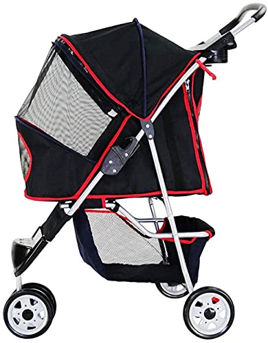 Hundetrolley, Kinderwagen, Hundewagen für mittelgroße Hunde und Katzen, luxuriöser Hundewagen,...