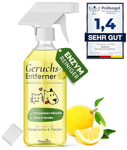 Pawlie's Tier-Geruchsneutralisierer (EXTREM STARK) & Enzymreiniger Katzenurin Geruchsentferner &...