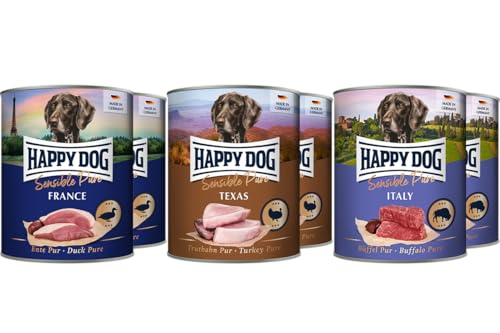 Happy Dog Mischtray Sensible Pure M - France, Texas, Italy - 6 x 400 g
