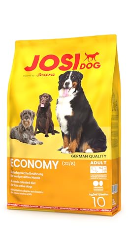 JosiDog Economy 10 kg | Adult | Premium Trockenfutter für ausgewachsene weniger aktive Hunde | mit viel...