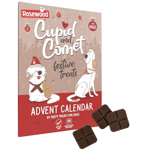 Rosewood Adventskalender für Hunde mit Carob Leckerlis – Kakao und glutenfreie Hundesnacks –...