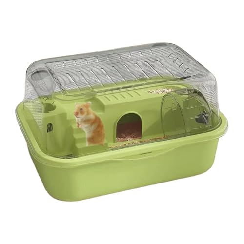 Käfig für Hamster – Lebensraum auf zwei Ebenen für Kleintiere mit Rad | Transparenter Kaninchenstall...