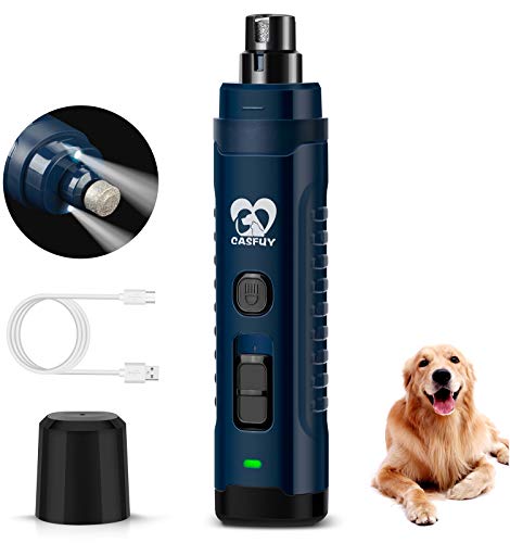 Casfuy Krallenschleifer für Hunde mit 2 LED-Leuchten - 4,8 V Super leistungsstarker elektrischer...