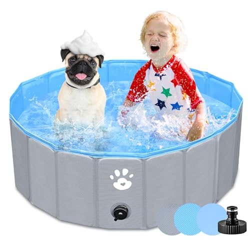 Gindoly Hundepool,Faltbare Hundepools für Kleine, Mittlere&Große,Swimmingpool Planschbecken...