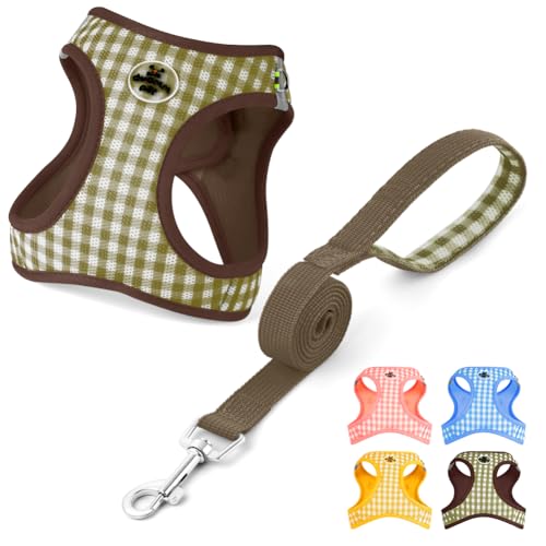 OFFCUP Hundegeschirr Leine Set für Hunde & Katzen Atmungsaktive Step-In Geschirr aus Mesh mit...