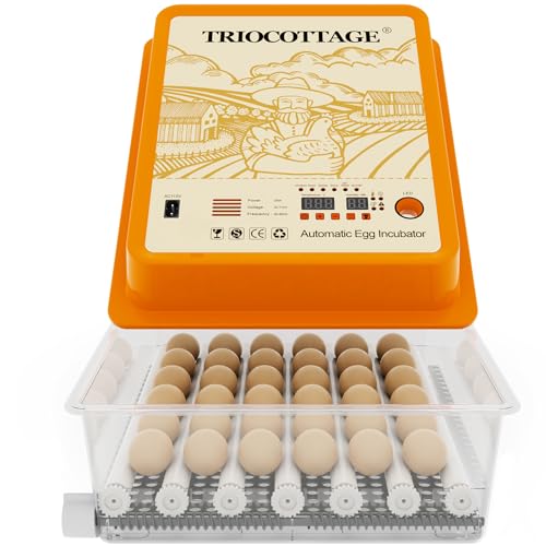 Brutautomat Vollautomatisch，TRIOCOTTAGE Inkubator für 36 Eier，Der Brutmaschine,ist mit einem...