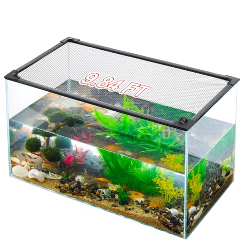 Uross Fischtankdeckel Magnetischer Aquariumdeckel Fischtankhaube Abdeckung Anti-Jumping Net Cover Mesh to...