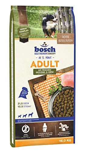 bosch HPC Adult mit frischem Geflügel & Hirse | Hundetrockenfutter für ausgewachsene Hunde aller Rassen...