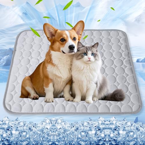 Axinyijia Kühldecke Hunde Katze für Sommer, 70x55 cm Hundekühlmatte Selbstkühlend, Große Kühlmatte...