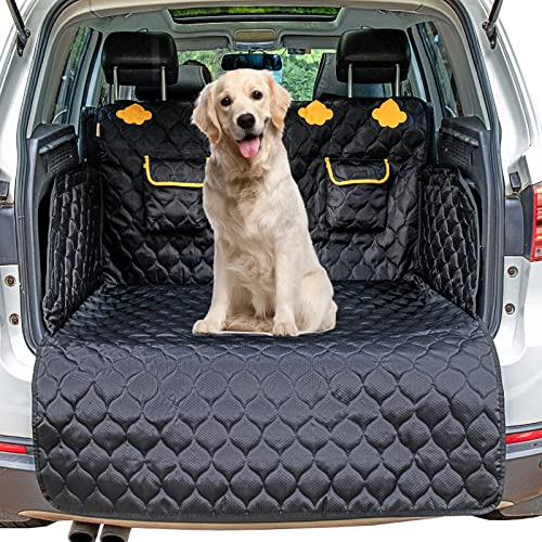 Kofferraumauskleidung für Hunde, WIKOAN Kofferraumschutz, universell, rutschfest, 4 Schichten, gesteppt,...