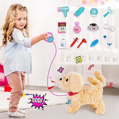 Spielzeug Hund für Kinder Haustier Hund Spielzeug Mädchen Junge Interaktives Plüschtier mit...
