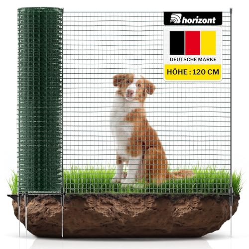 horizont Begrenzungszaun FIX, mobiler Zaun 15 m lang, 120 cm hoch, ideal für große Haustiere,...