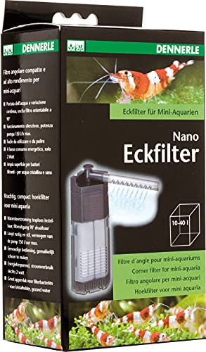 Dennerle Nano Eckfilter | Filter für Aquarien von 10-40 Liter | Leistungsstark, leise & kompakt