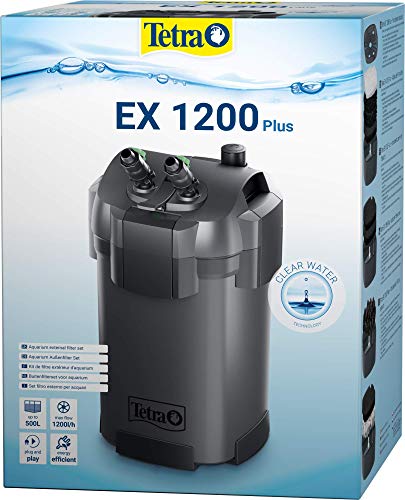 Tetra Aquarium Außenfilter EX 1200 Plus - leistungsstarker Filter für Aquarien bis 500 L, schafft...
