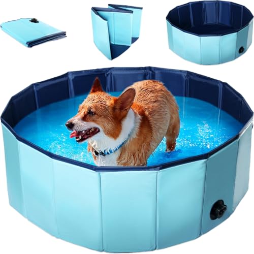 Hundepool Ø 80cm Hunde Becken Pool Planschbecken Wasserspiel Schwimmbecken (Hundepool 80cm)