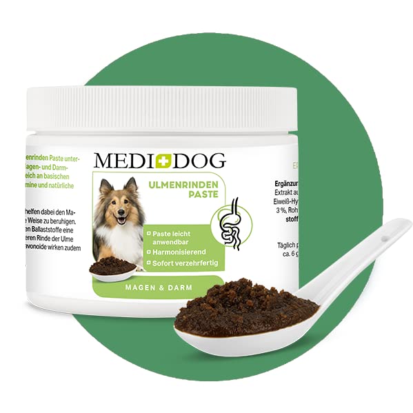 MEDIDOG Medipet 500g Premium Ulmenrinde Paste für Hunde, bessere Verdauung und Darmflora, Ulmenrinde...