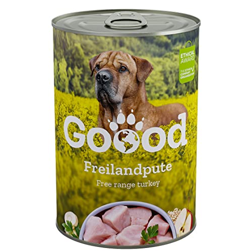 Goood 60873 - Adult - Freilandpute - nachhaltiges Hunde-Nassfutter für ausgewachsene Hunde - 400 g Dose