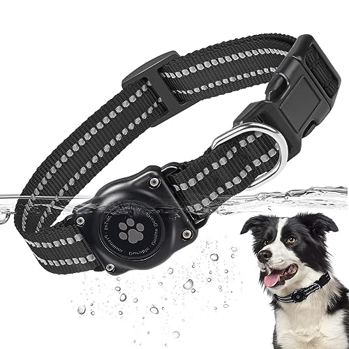 Airtag Hundehalsband, zu 100% wasserdichte Integrierte Apple AirTag Hundehalsbänder, Reflektierendes GPS...