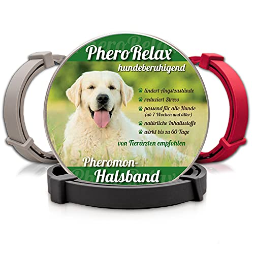 PheroRelax beruhigendes Halsband für Hunde I Natürliches Beruhigungsmittel für Hunde mit Pheromonen...