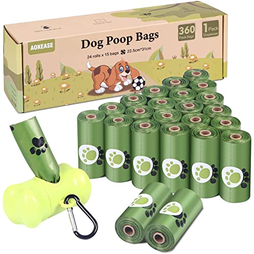 AOKEASE Hundekotbeutel, 360er Kotbeutel Für Hunde, Hunde Zubehör, Kotbeutelspender für hunde,...