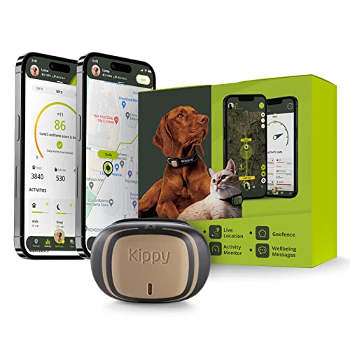 KIPPY – GPS Tracker Halsband Evo für Hunde und Katzen – Gesundheits- und Aktivitäts-Tracker – GPS...